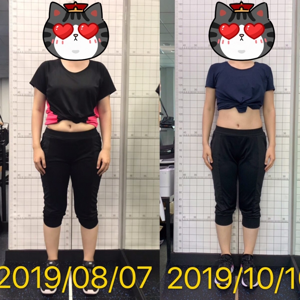 學員 小姐姐2個月瘦 4.6KG成果照片