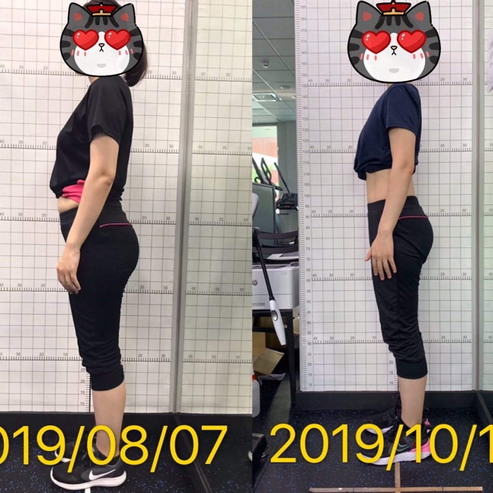 學員 小姐姐2個月瘦 4.6KG的官方成果原圖 2